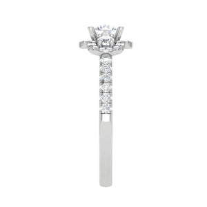 Jewelove™ Rings VS J / Women's Band only 0.30 cts Solitaire Diamond Shank Platinum Ring JL PT RP RD 116