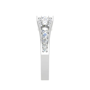 Jewelove™ Rings VS J / Women's Band only 0.30 cts Solitaire Diamond Shank Platinum Ring JL PT RP RD 126