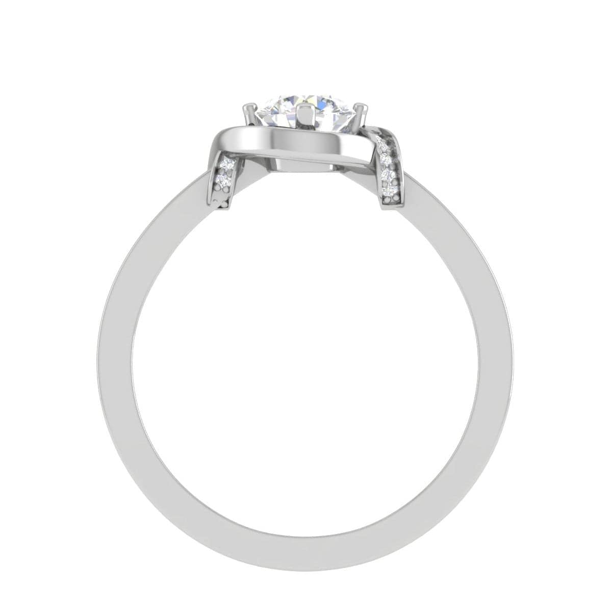 Jewelove™ Rings VS J / Women's Band only 0.30 cts Solitaire Diamond Shank Platinum Ring JL PT RP RD 171