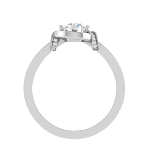 Jewelove™ Rings VS J / Women's Band only 0.30 cts Solitaire Diamond Shank Platinum Ring JL PT RP RD 171