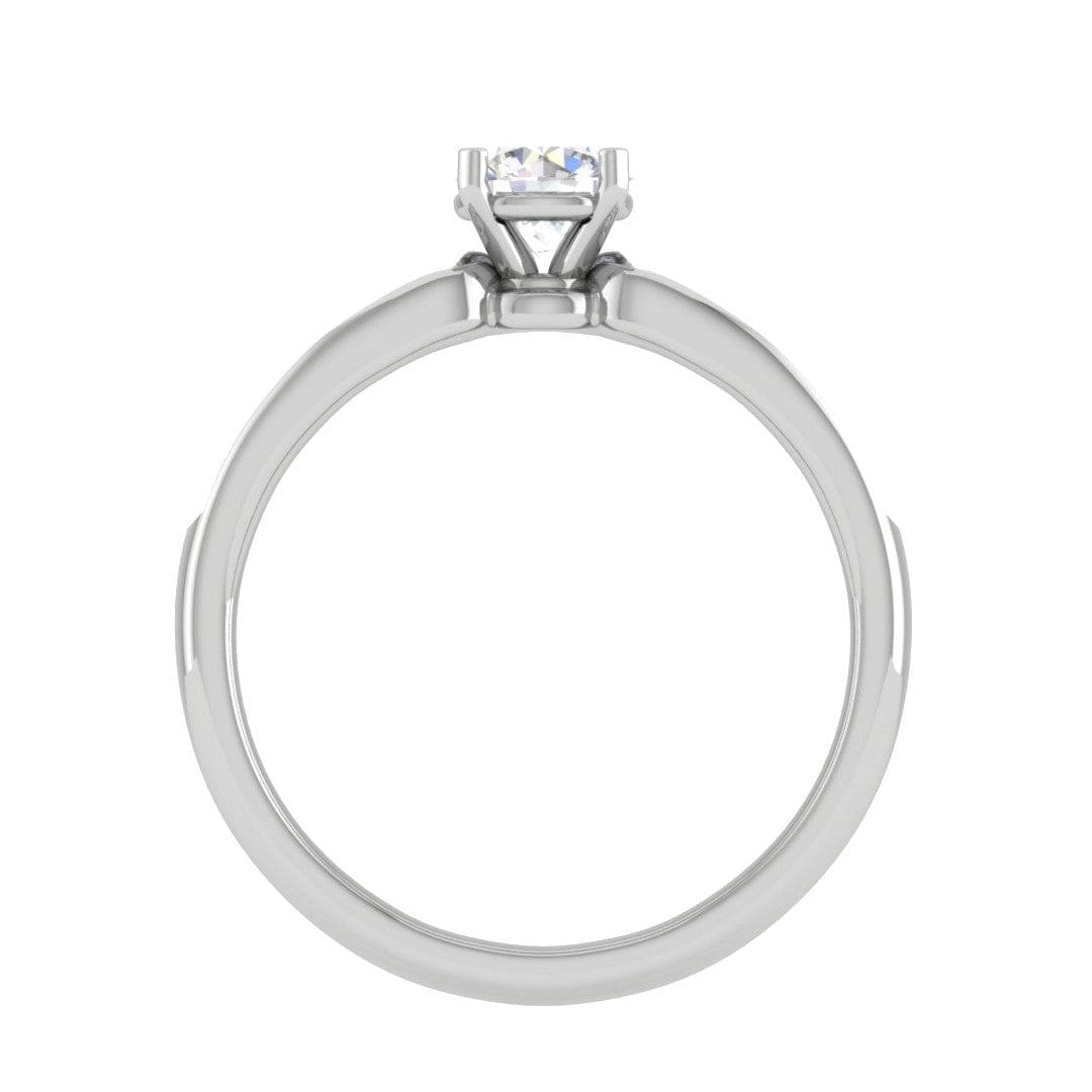 Jewelove™ Rings VS J / Women's Band only 0.30 cts Solitaire Diamond Split Shank Platinum Ring JL PT RP RD 109