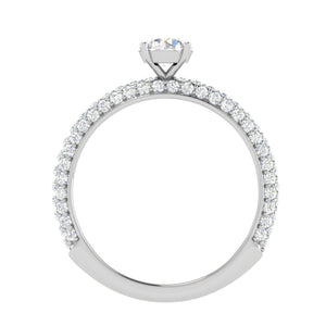 Jewelove™ Rings VS J / Women's Band only 0.30 cts Solitaire Diamond Split Shank Platinum Ring JL PT RP RD 112