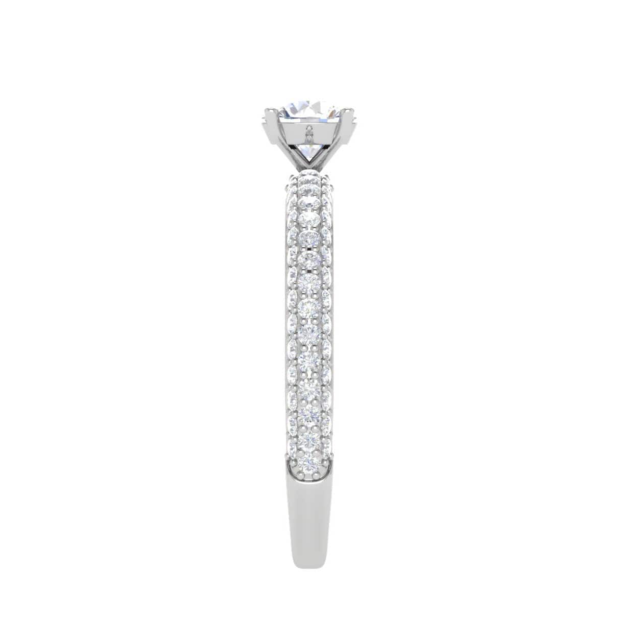 Jewelove™ Rings VS J / Women's Band only 0.30 cts Solitaire Diamond Split Shank Platinum Ring JL PT RP RD 112