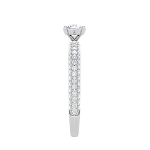 Jewelove™ Rings VS J / Women's Band only 0.30 cts Solitaire Diamond Split Shank Platinum Ring JL PT RP RD 112