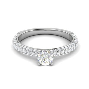 Jewelove™ Rings VS J / Women's Band only 0.30 cts Solitaire Diamond Split Shank Platinum Ring JL PT RP RD 112