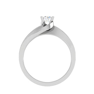 Jewelove™ Rings VS J / Women's Band only 0.30 cts Solitaire Diamond Split Shank Platinum Ring JL PT RP RD 120