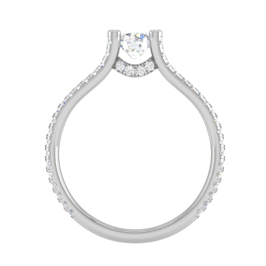 Jewelove™ Rings VS J / Women's Band only 0.30 cts Solitaire Diamond Split Shank Platinum Ring JL PT RP RD 123