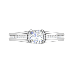 Jewelove™ Rings VS J / Women's Band only 0.30 cts Solitaire Diamond Split Shank Platinum Ring JL PT RP RD 136