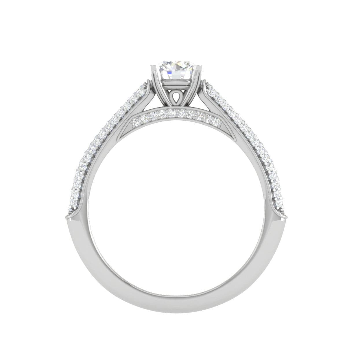 Jewelove™ Rings VS J / Women's Band only 0.30 cts Solitaire Diamond Split Shank Platinum Ring JL PT RP RD 144