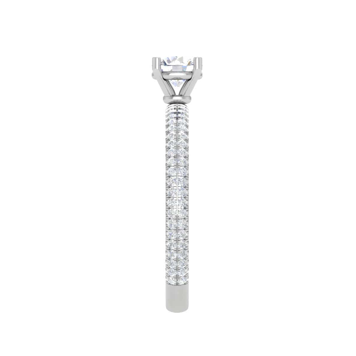 Jewelove™ Rings VS J / Women's Band only 0.30 cts Solitaire Diamond Split Shank Platinum Ring JL PT RP RD 146