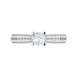 Jewelove™ Rings VS J / Women's Band only 0.30 cts Solitaire Diamond Split Shank Platinum Ring JL PT RP RD 147