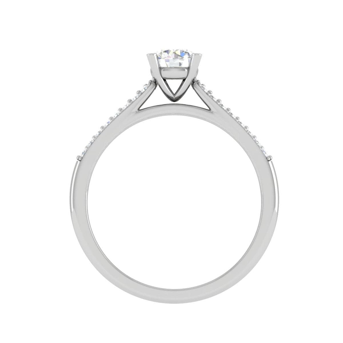 Jewelove™ Rings VS J / Women's Band only 0.30 cts Solitaire Diamond Split Shank Platinum Ring JL PT RP RD 152