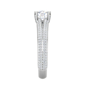 Jewelove™ Rings VS J / Women's Band only 0.30 cts Solitaire Diamond Split Shank Platinum Ring JL PT RP RD 155