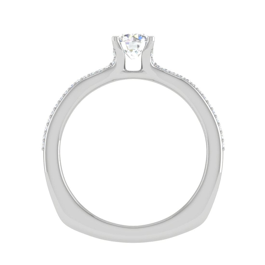 Jewelove™ Rings VS J / Women's Band only 0.30 cts Solitaire Diamond Split Shank Platinum Ring JL PT RP RD 169