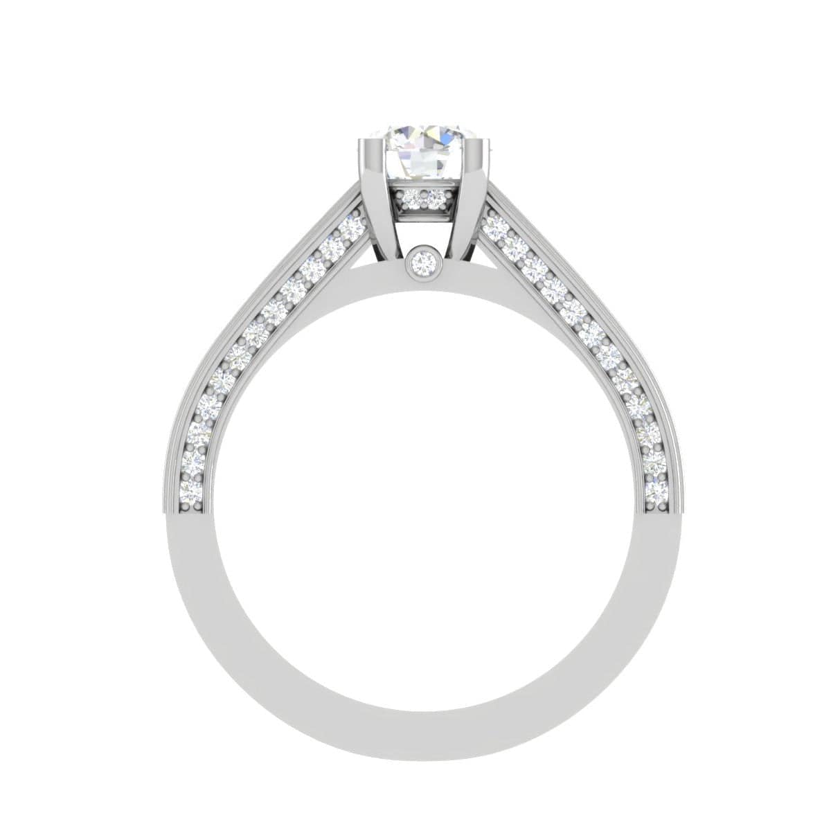 Jewelove™ Rings VS J / Women's Band only 0.30 cts Solitaire Diamond Split Shank Platinum Ring JL PT RP RD 174