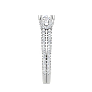 Jewelove™ Rings VS J / Women's Band only 0.30 cts Solitaire Diamond Split Shank Platinum Ring JL PT RP RD 180