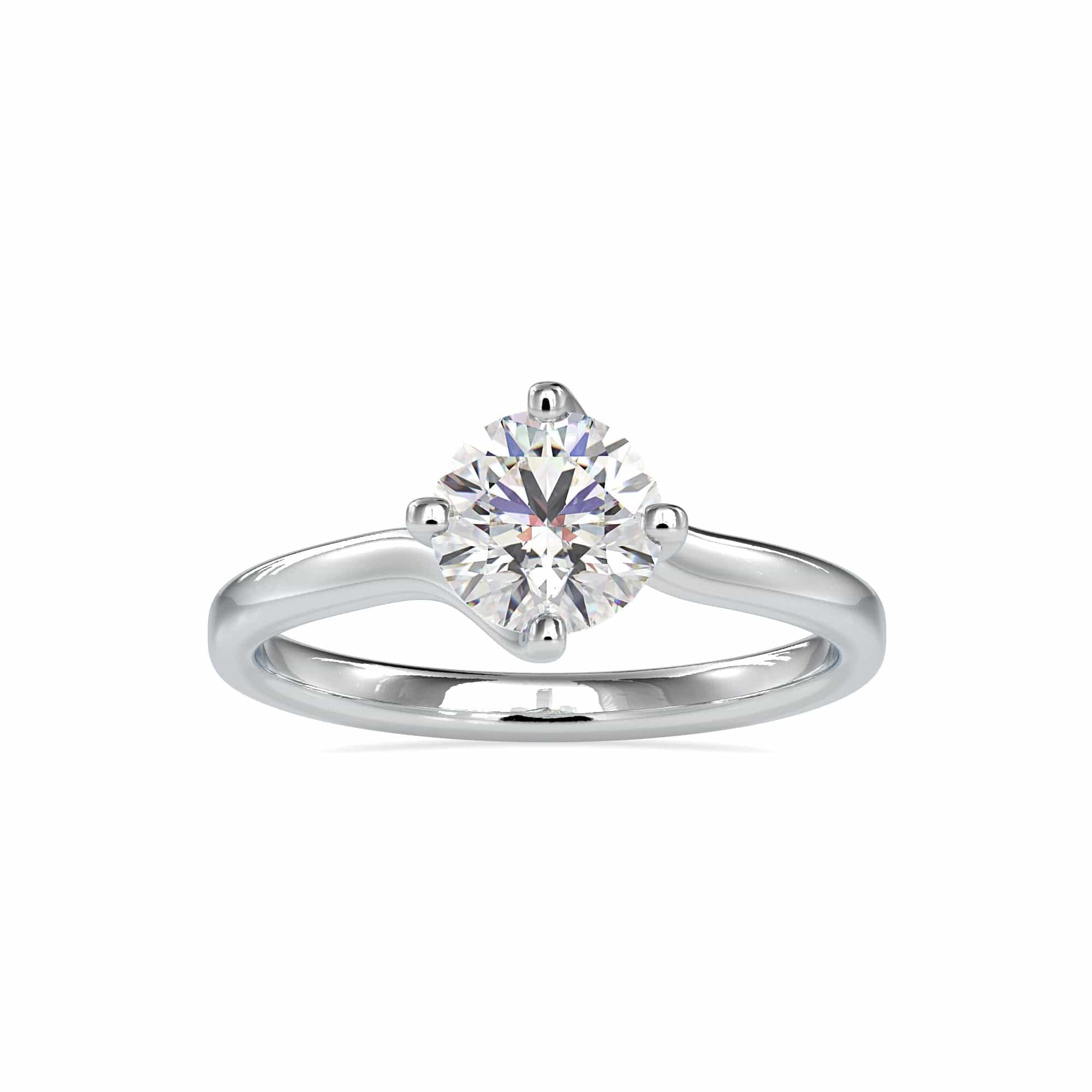 Jewelove™ Rings Women's Band only / VS J 0.30 cts. Solitaire Platinum Engagement Ring JL PT 0053