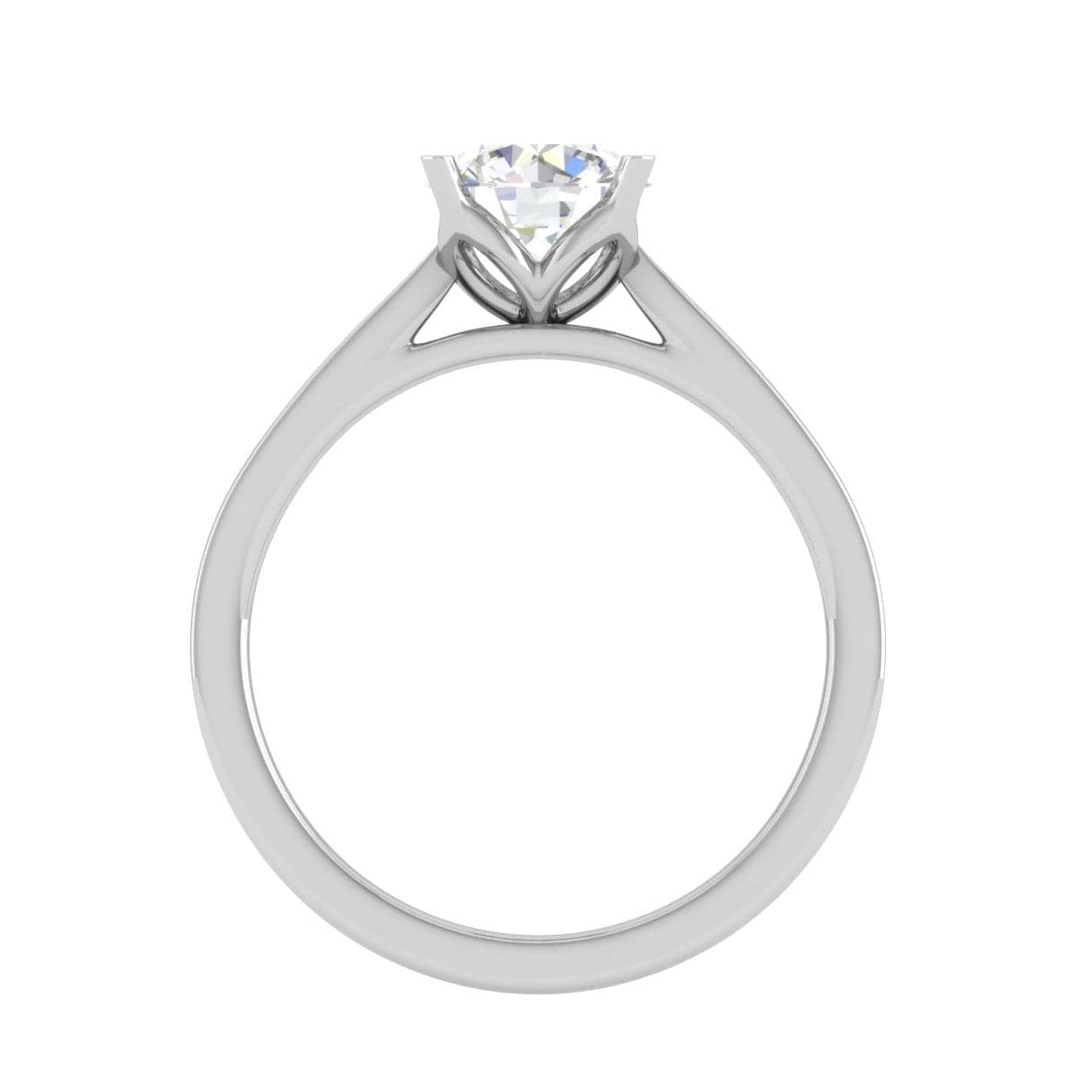 Jewelove™ Rings VS J / Women's Band only 0.30 cts Solitaire Platinum Ring for Women JL PT RS PR 115