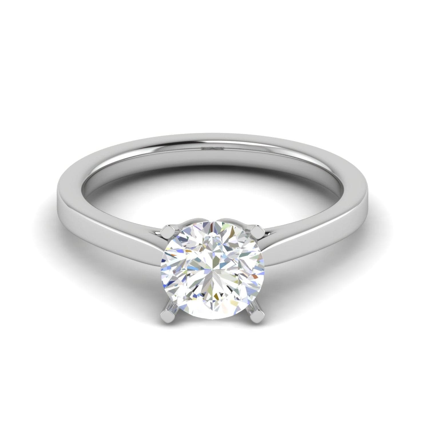 Jewelove™ Rings VS J / Women's Band only 0.30 cts Solitaire Platinum Ring for Women JL PT RS PR 115