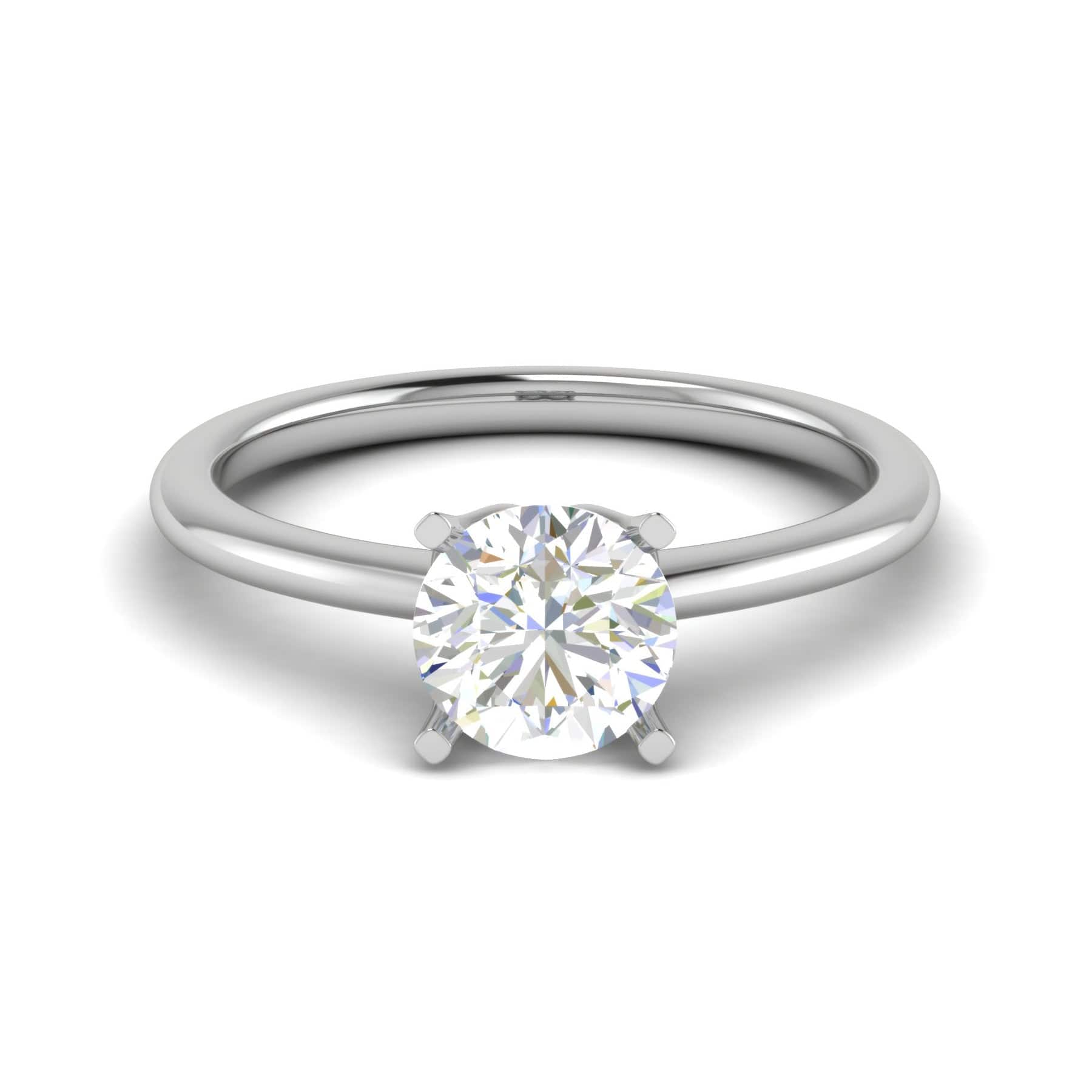 Jewelove™ Rings VS J / Women's Band only 0.30 cts Solitaire Platinum Ring for Women JL PT RS PR 116