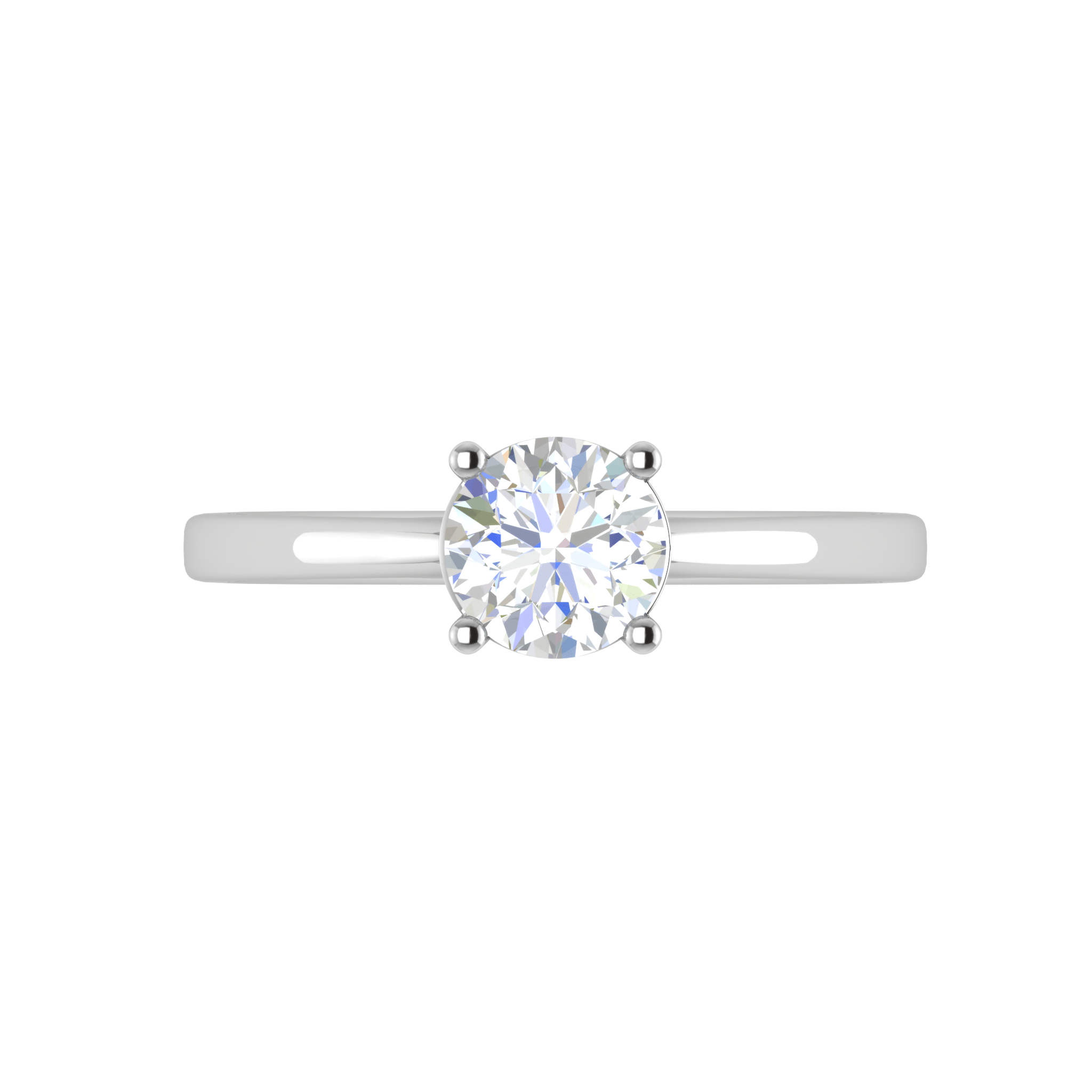 Jewelove™ Rings VS J / Women's Band only 0.30 cts Solitaire Platinum Ring for Women JL PT RS PR 128