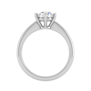 Jewelove™ Rings VS J / Women's Band only 0.30 cts Solitaire Platinum Ring for Women JL PT RS PR 133