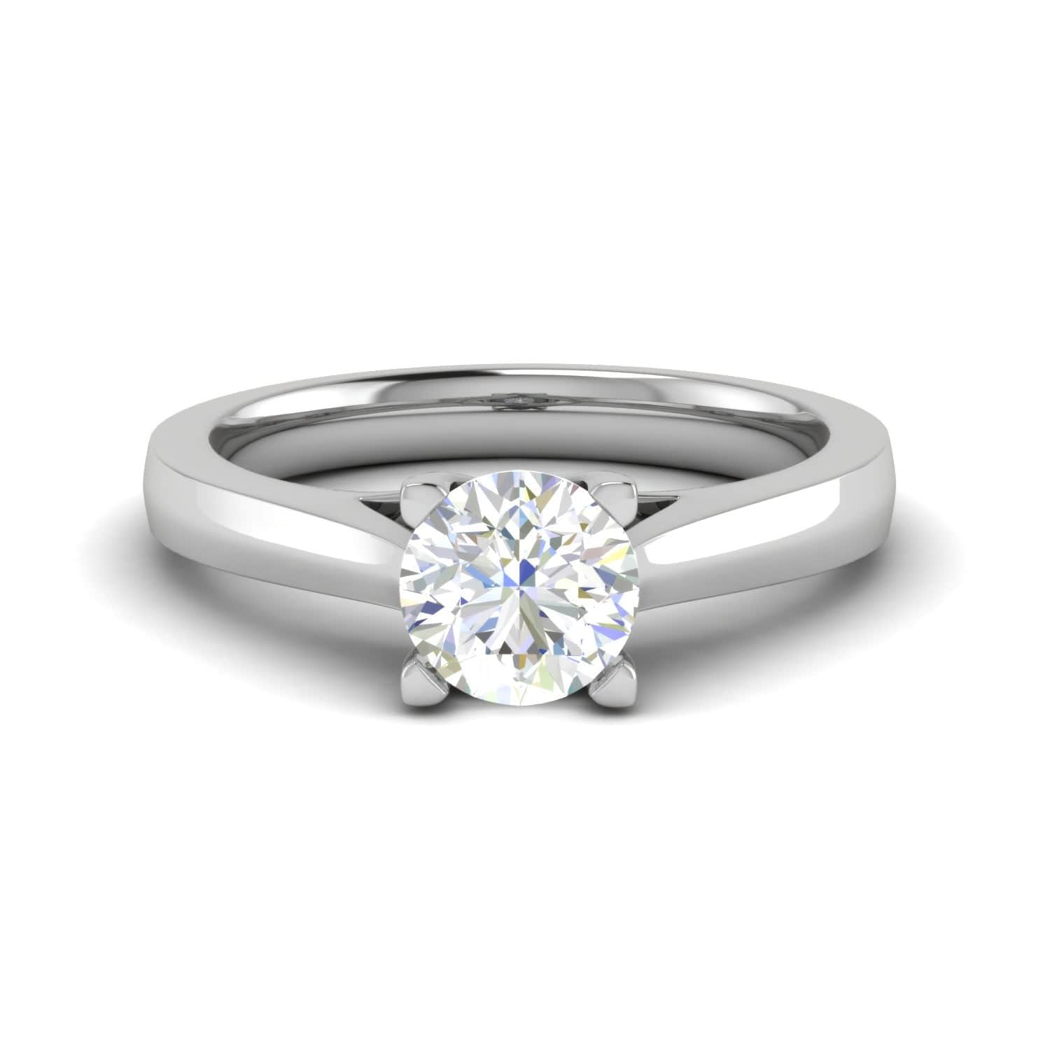 Jewelove™ Rings VS J / Women's Band only 0.30 cts Solitaire Platinum Ring for Women JL PT RS PR 136