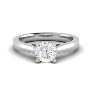 Jewelove™ Rings VS J / Women's Band only 0.30 cts Solitaire Platinum Ring for Women JL PT RS PR 136