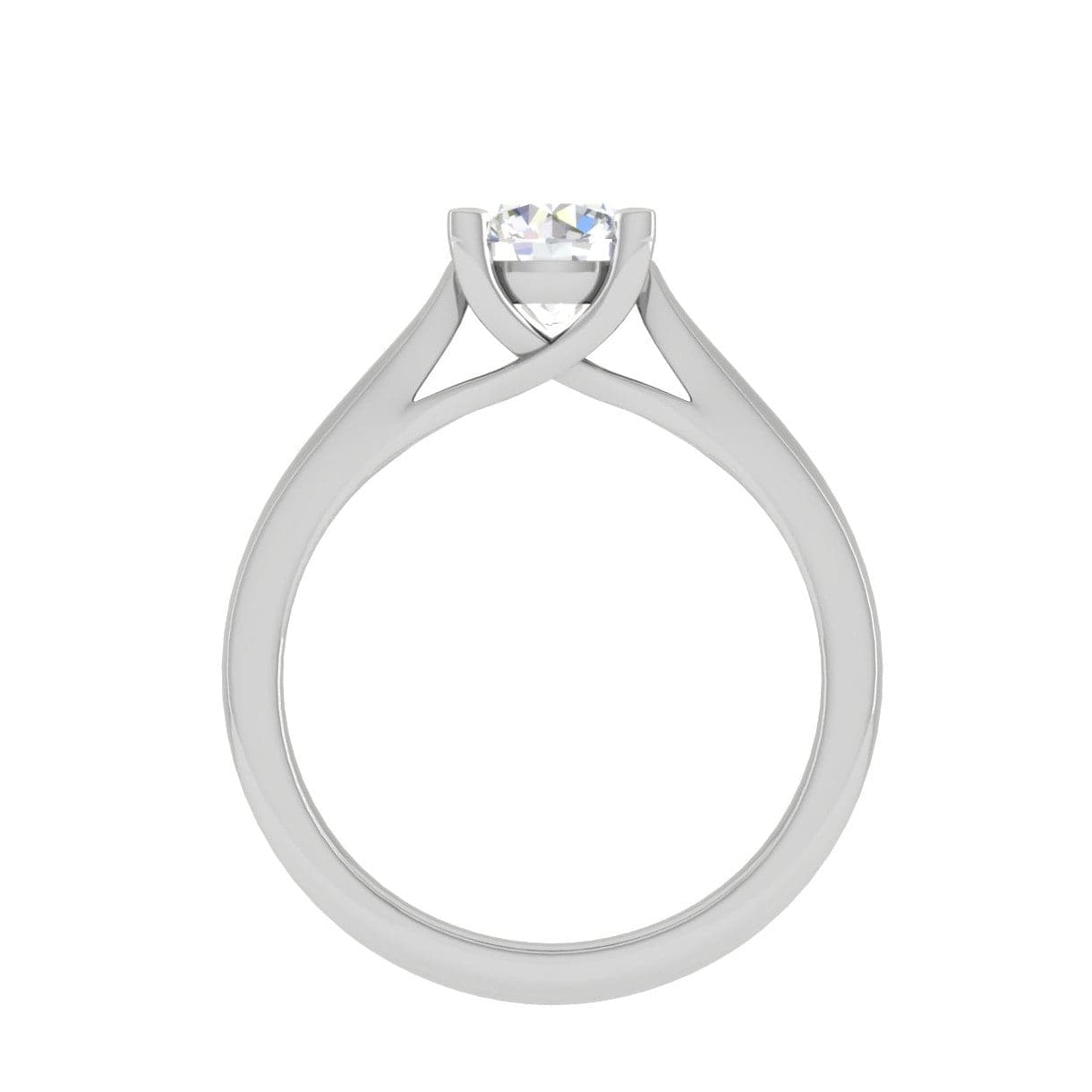 Jewelove™ Rings VS J / Women's Band only 0.30 cts Solitaire Platinum Ring for Women JL PT RS PR 136