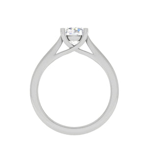 Jewelove™ Rings VS J / Women's Band only 0.30 cts Solitaire Platinum Ring for Women JL PT RS PR 136