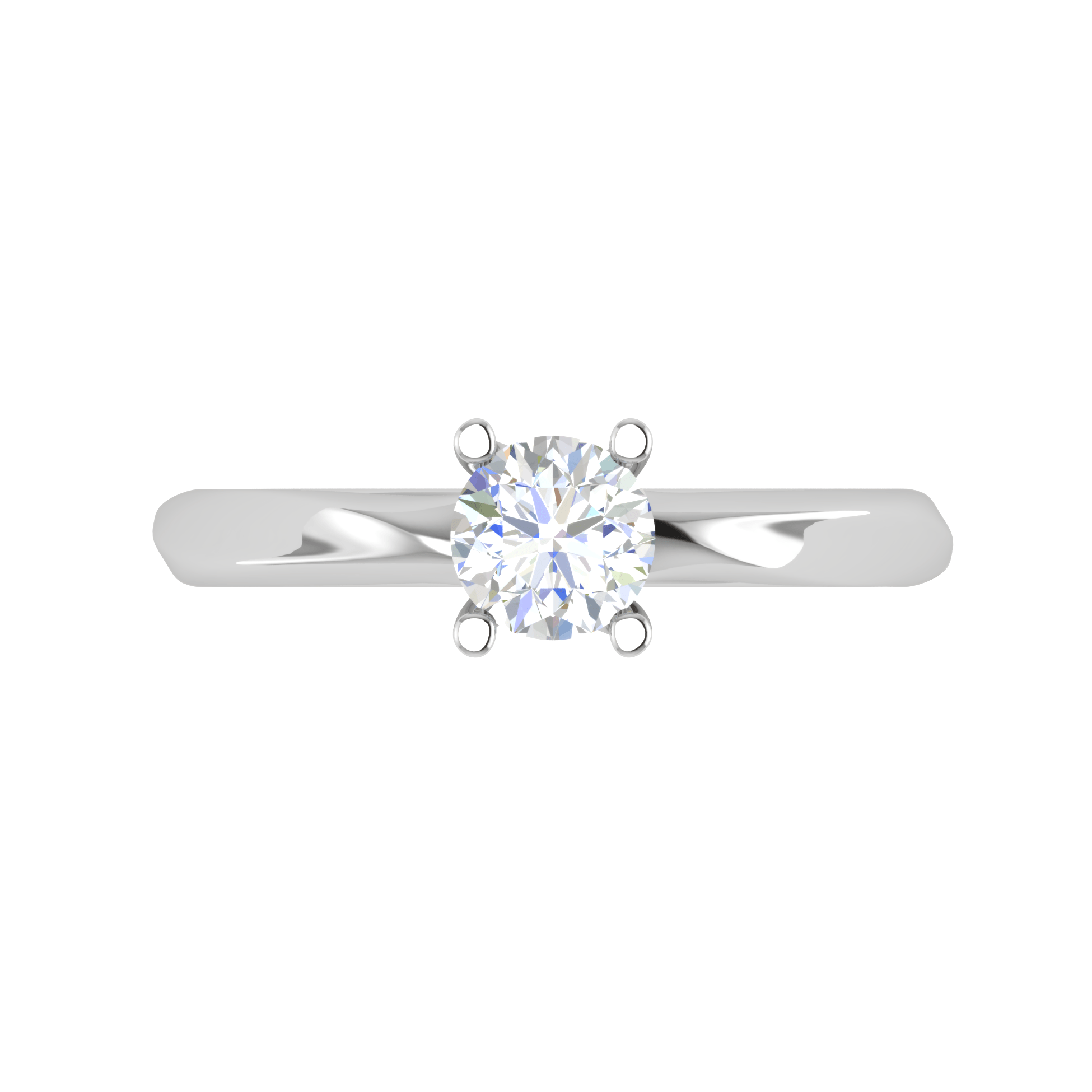 Jewelove™ Rings VS J / Women's Band only 0.30 cts Solitaire Platinum Ring for Women JL PT RS PR 161