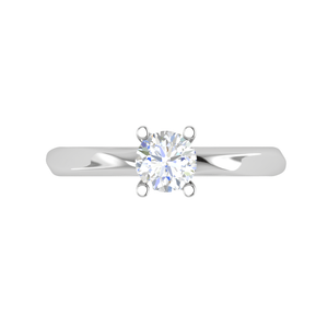 Jewelove™ Rings VS J / Women's Band only 0.30 cts Solitaire Platinum Ring for Women JL PT RS PR 161