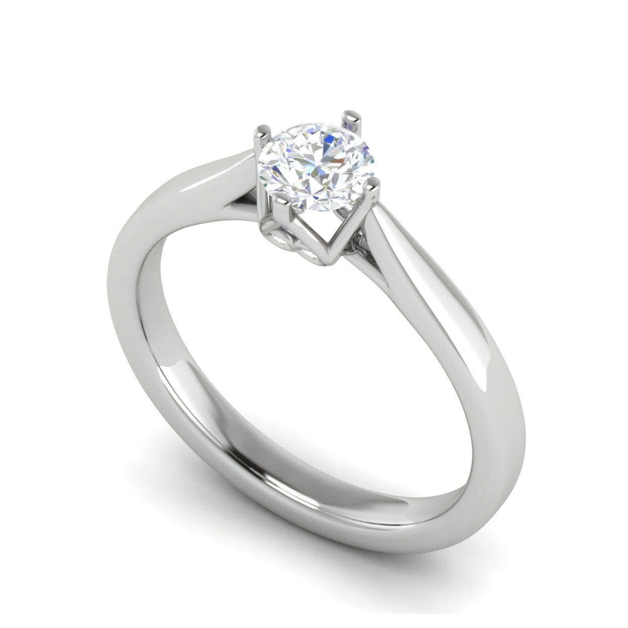 Jewelove™ Rings VS J / Women's Band only 0.30 cts Solitaire Platinum Ring for Women JL PT RS PR 163