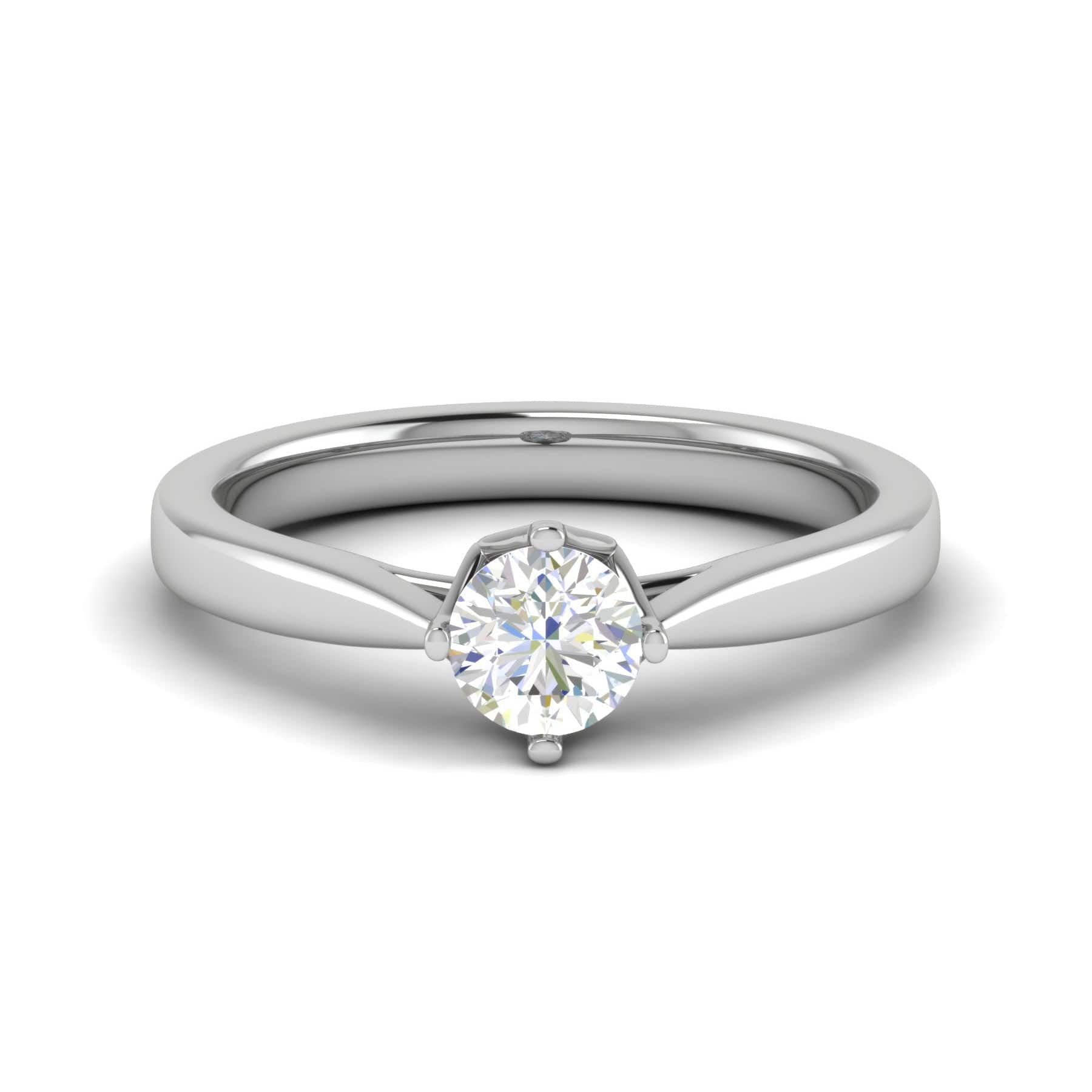 Jewelove™ Rings VS J / Women's Band only 0.30 cts Solitaire Platinum Ring for Women JL PT RS PR 163