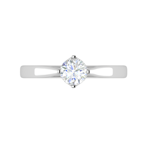 Jewelove™ Rings VS J / Women's Band only 0.30 cts Solitaire Platinum Ring for Women JL PT RS PR 163