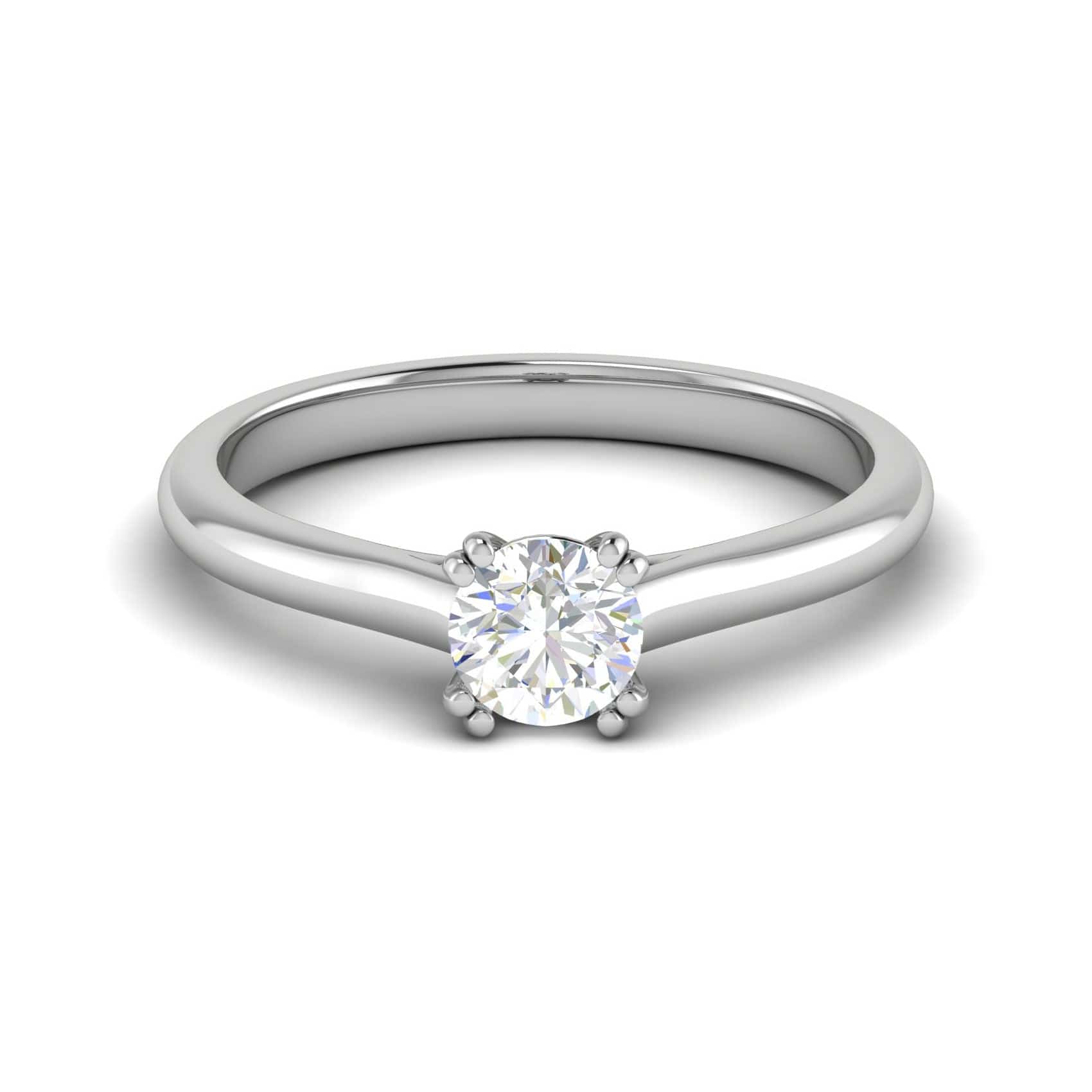 Jewelove™ Rings VS J / Women's Band only 0.30 cts Solitaire Platinum Ring for Women JL PT RS PR 166