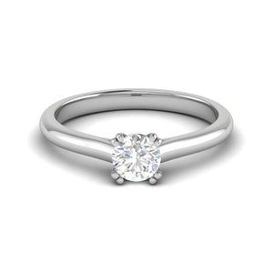 Jewelove™ Rings VS J / Women's Band only 0.30 cts Solitaire Platinum Ring for Women JL PT RS PR 166