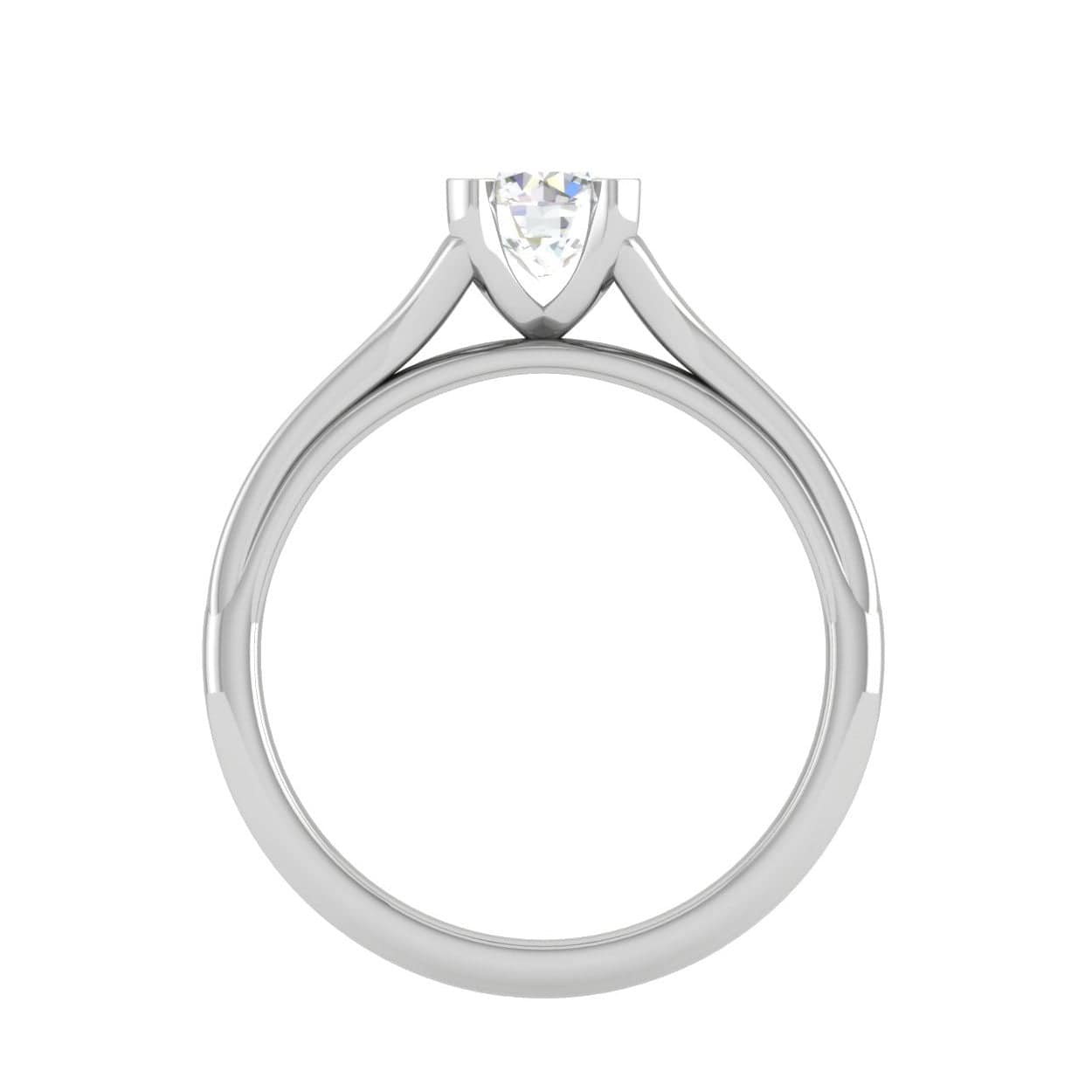 Jewelove™ Rings VS J / Women's Band only 0.30 cts Solitaire Platinum Ring for Women JL PT RS PR 173