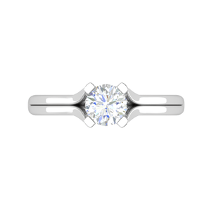 Jewelove™ Rings VS J / Women's Band only 0.30 cts Solitaire Platinum Ring for Women JL PT RS PR 173