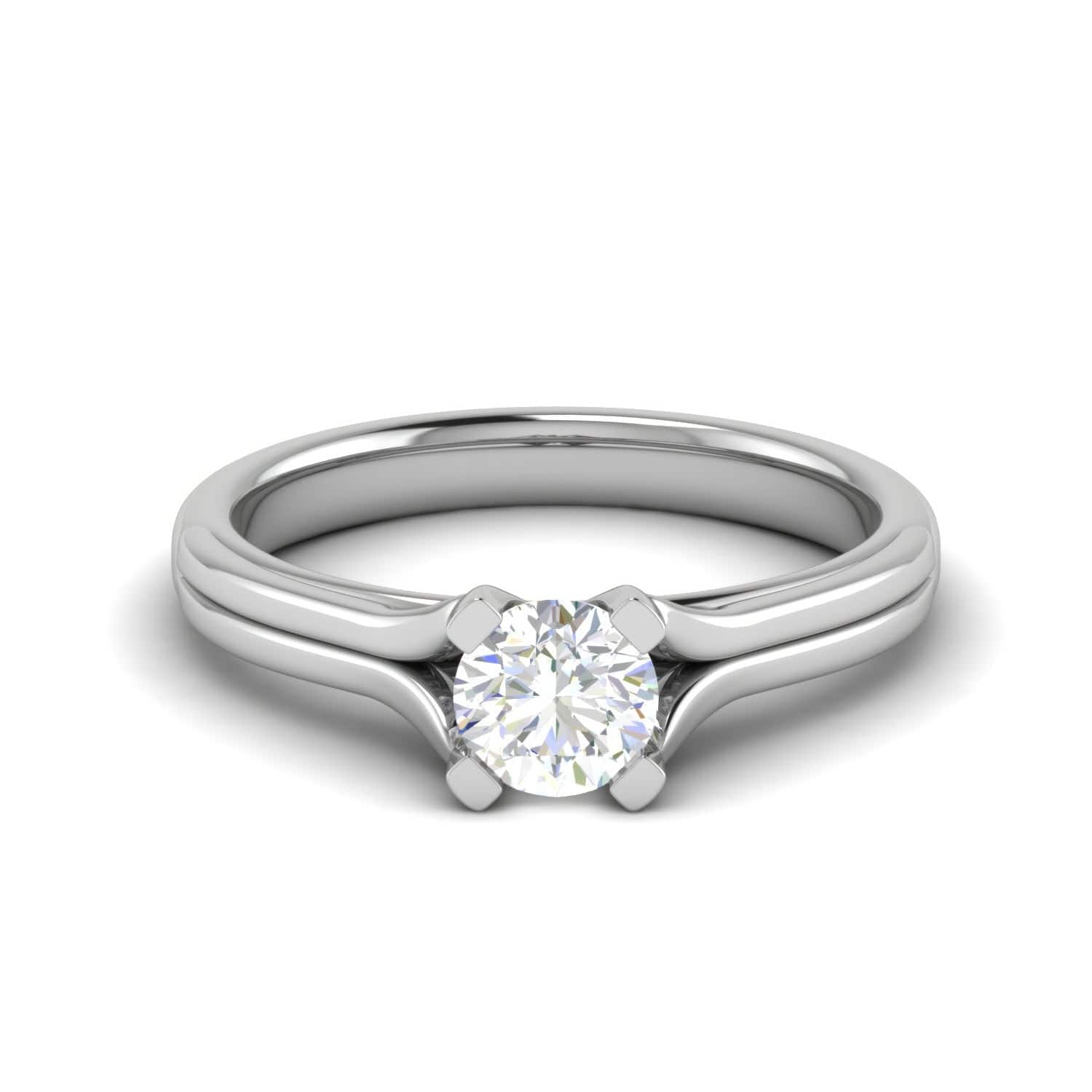 Jewelove™ Rings VS J / Women's Band only 0.30 cts Solitaire Platinum Ring for Women JL PT RS PR 173