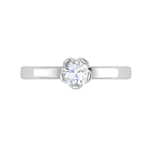 Jewelove™ J VS / Women's Band only 0.30 cts Solitaire Platinum Ring JL PT RS RD 107