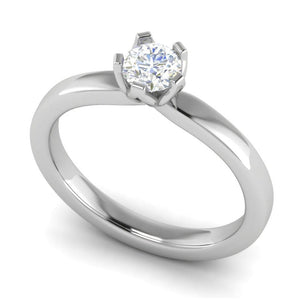 Jewelove™ J VS / Women's Band only 0.30 cts Solitaire Platinum Ring JL PT RS RD 107