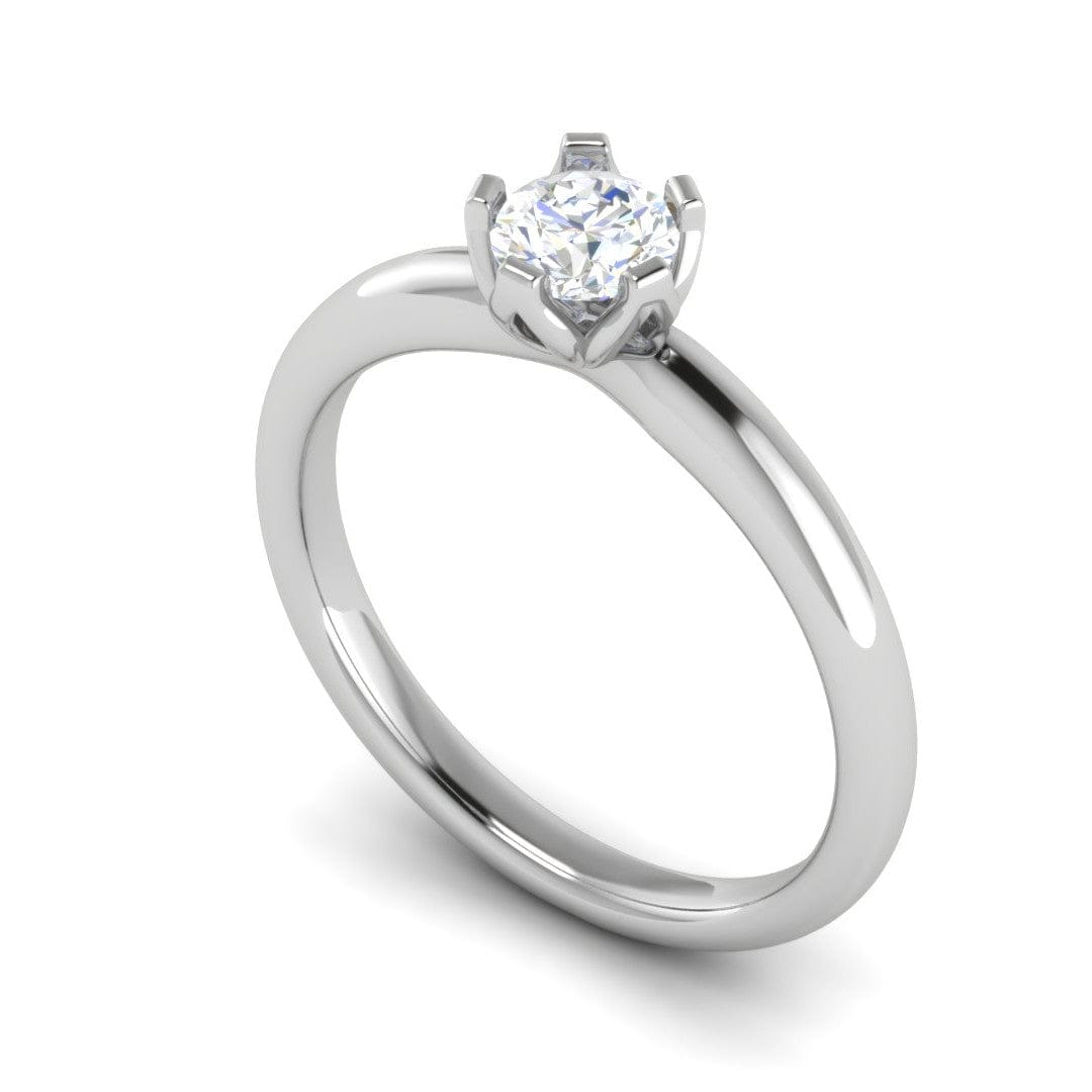 Jewelove™ J VS / Women's Band only 0.30 cts Solitaire Platinum Ring JL PT RS RD 109