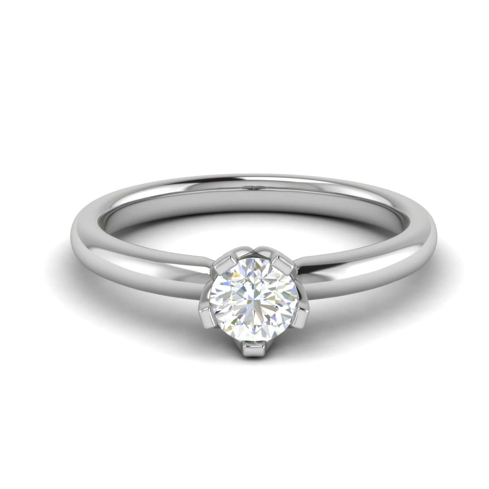 Jewelove™ J VS / Women's Band only 0.30 cts Solitaire Platinum Ring JL PT RS RD 109