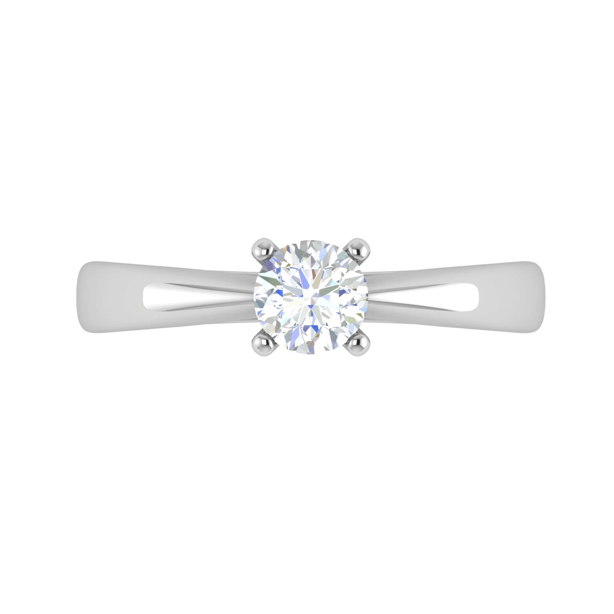 Jewelove™ Rings VS J / Women's Band only 0.30 cts Solitaire Platinum Ring JL PT RS RD 117