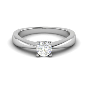 Jewelove™ Rings VS J / Women's Band only 0.30 cts Solitaire Platinum Ring JL PT RS RD 117