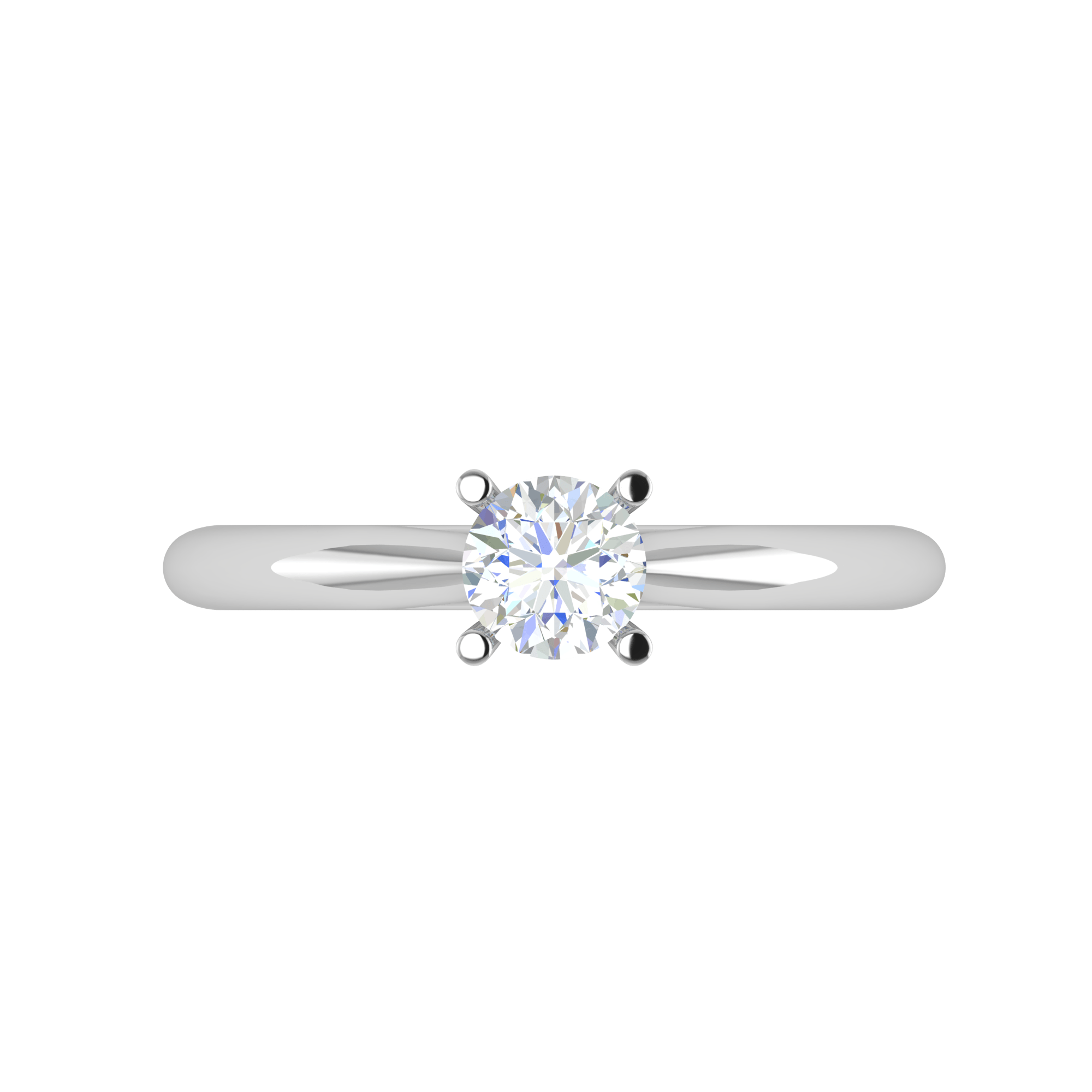 Jewelove™ Rings VS J / Women's Band only 0.30 cts Solitaire Platinum Ring JL PT RS RD 144