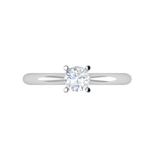 Jewelove™ Rings VS J / Women's Band only 0.30 cts Solitaire Platinum Ring JL PT RS RD 144