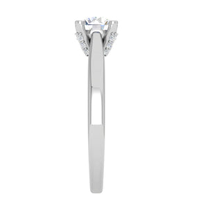 Jewelove™ Rings VS J / Women's Band only 0.30 cts Solitaire Platinum Ring JL PT RS RD 153