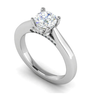 Jewelove™ Rings VS J / Women's Band only 0.30 cts Solitaire Platinum Ring JL PT RS RD 153